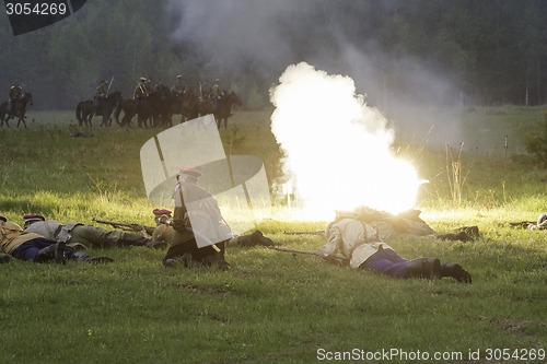 Image of Kornilovs hiking squad lying down