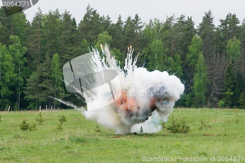 Image of Explosion with smoke