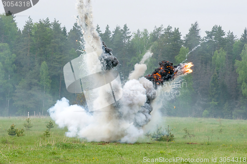 Image of Explosion with smoke