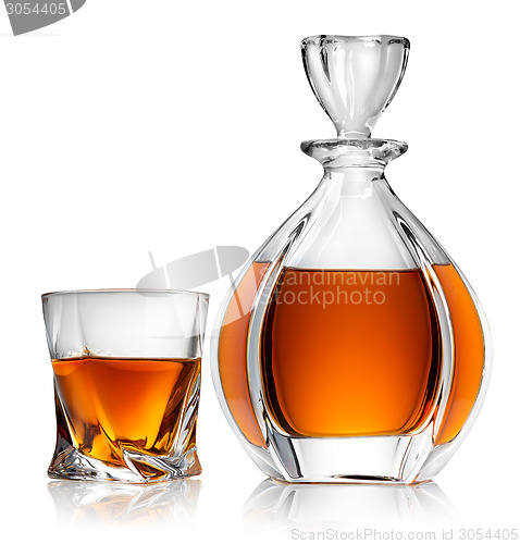 Image of Carafe and glass of whiskey