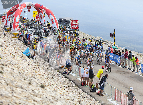 Image of The Peloton on Mont Ventoux