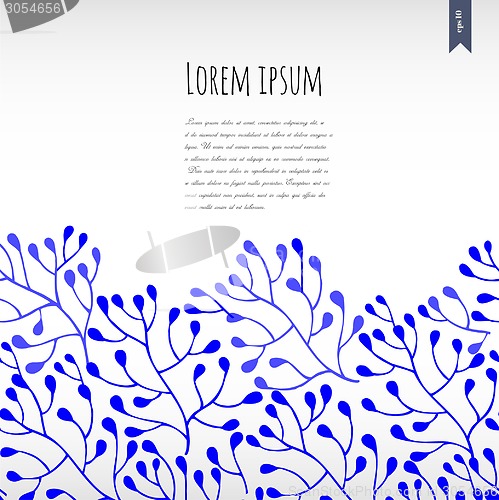 Image of Blue floral background