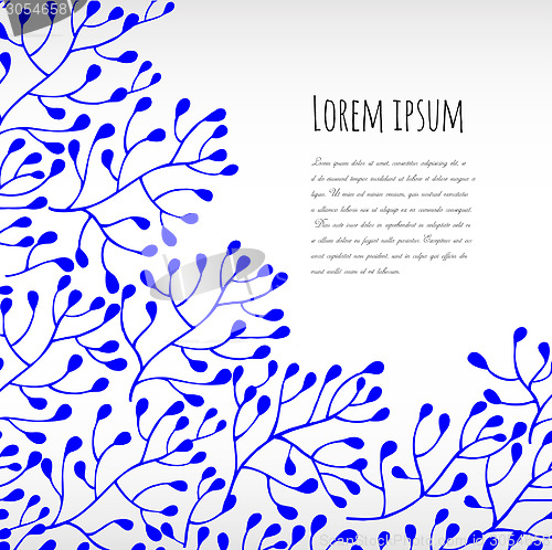 Image of Blue floral background