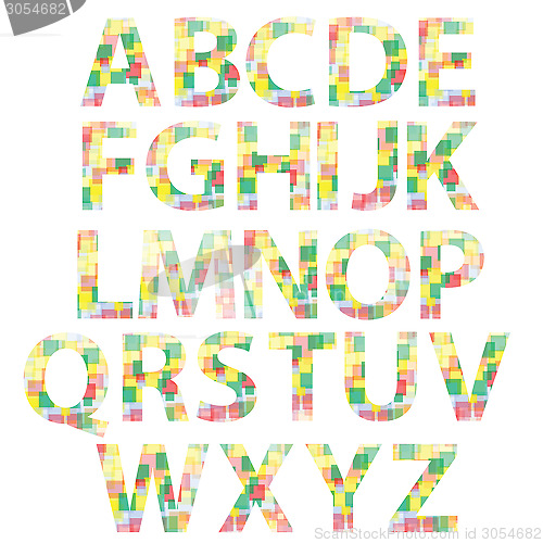 Image of colored alphabet