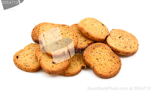 Image of Pile of bite-size Italian crostini