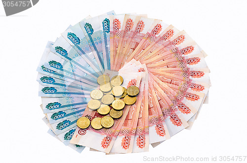 Image of Circle of banknotes and coins