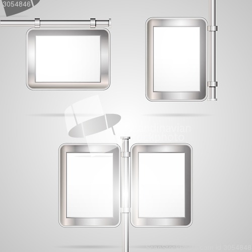 Image of Vector illustration of blank outdoor city light