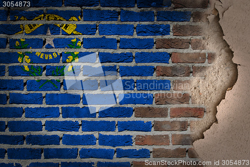 Image of Dark brick wall with plaster - Nevada