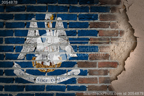 Image of Dark brick wall with plaster - Louisiana