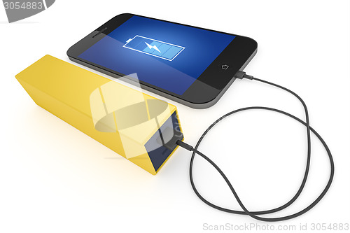 Image of smart phone and power bank