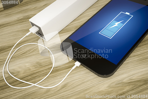 Image of smart phone and power bank