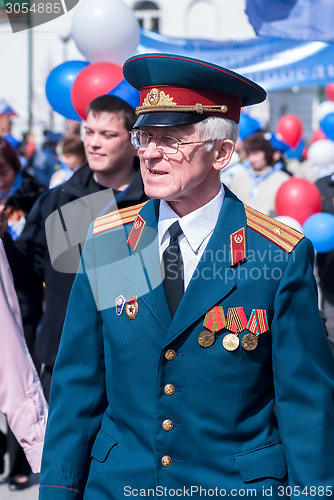 Image of Elderly major-veteran of World War II