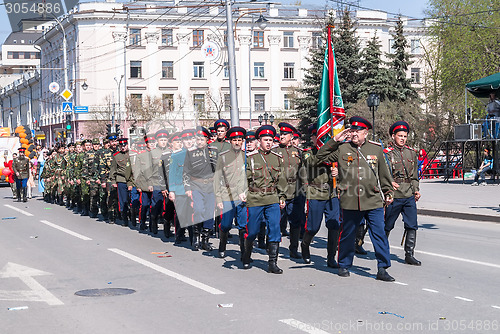 Image of Cossacks march on parade