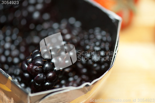 Image of Fresh ripe blackberries