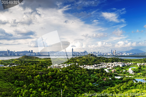 Image of HongKong country sunset