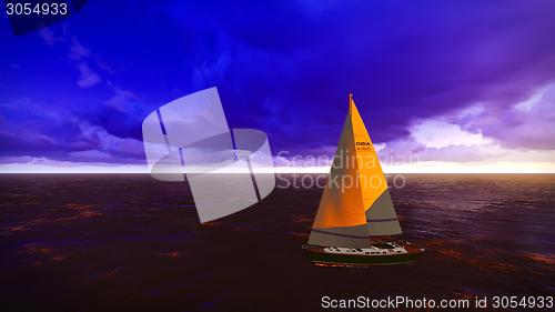 Image of Yachting along  shore