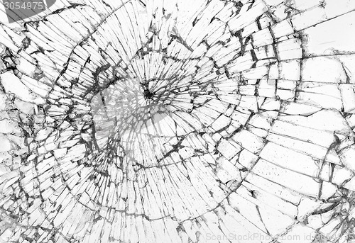 Image of Broken glass, white background