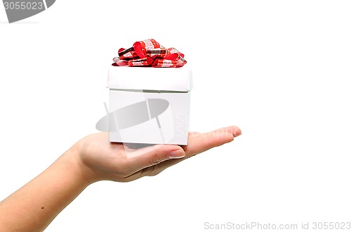 Image of holding small gift