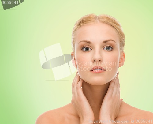 Image of beautiful young woman face