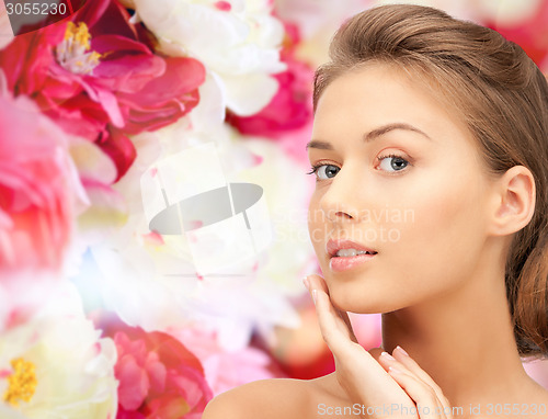 Image of beautiful young woman face