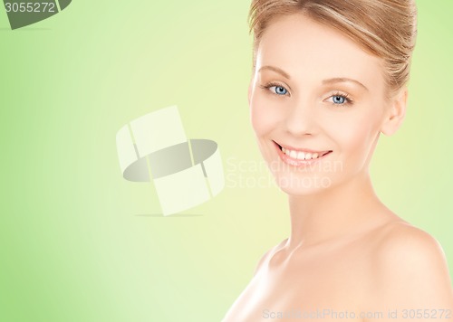 Image of beautiful young woman face