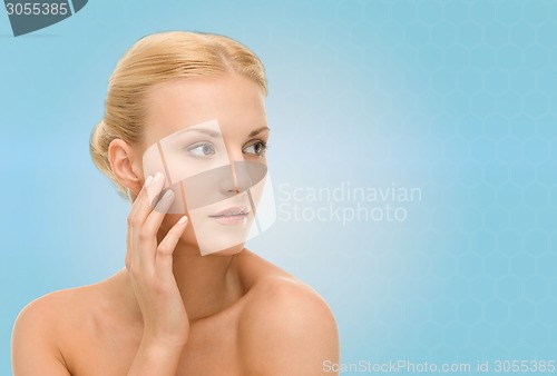Image of beautiful young woman face