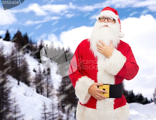 Image of man in costume of santa claus