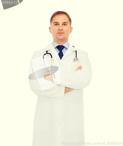 Image of male doctor with stethoscope