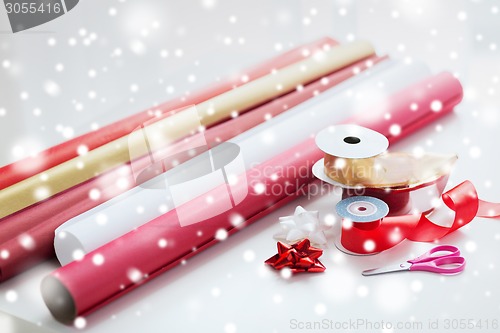 Image of close up of christmas presents