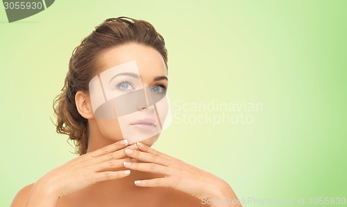Image of beautiful young woman face