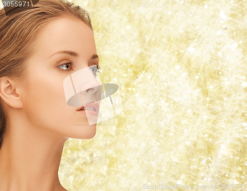 Image of beautiful young woman face