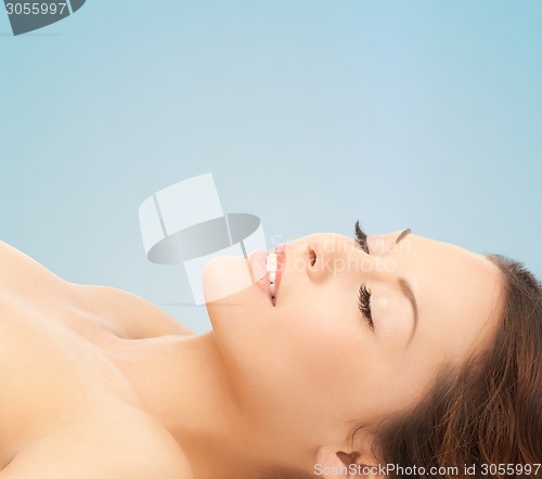 Image of beautiful young woman face