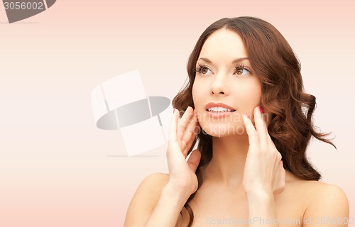 Image of beautiful young woman face