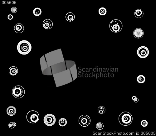 Image of White Circles on Black Background