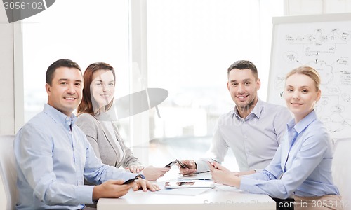 Image of business team having meeting in office