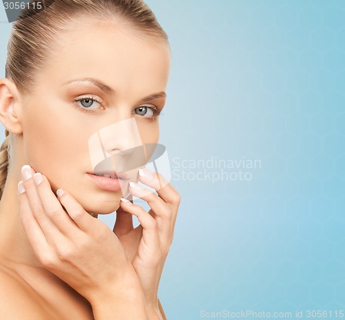 Image of beautiful young woman face