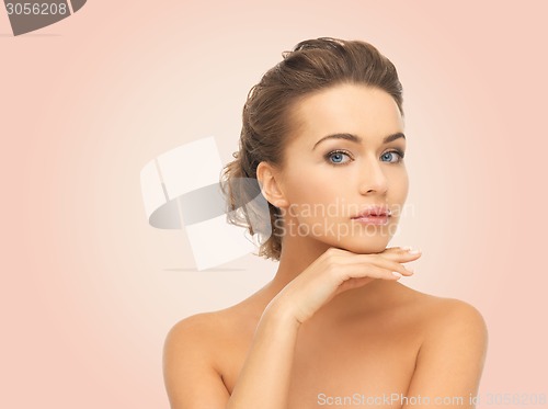 Image of beautiful young woman face