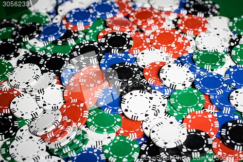 Image of close up of casino chips background