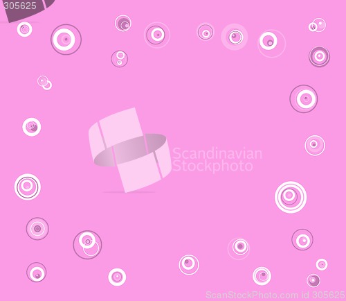 Image of Pink and White Circles Background