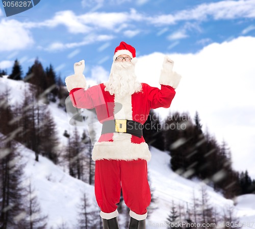 Image of man in costume of santa claus