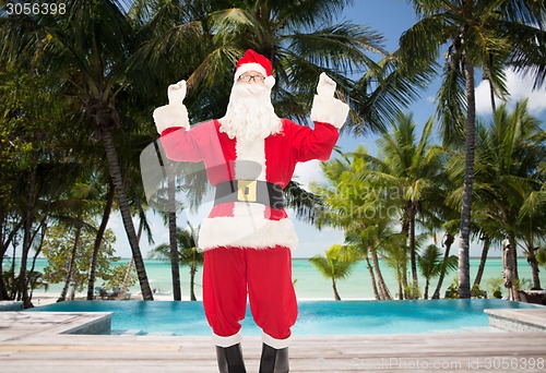 Image of man in costume of santa claus