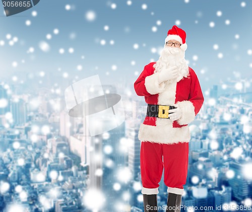 Image of man in costume of santa claus