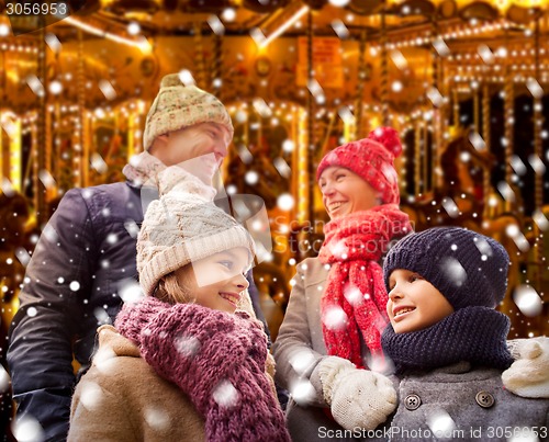 Image of happy family outdoors