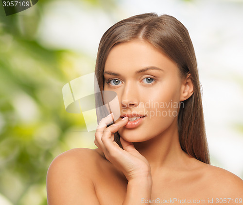 Image of beautiful young woman face