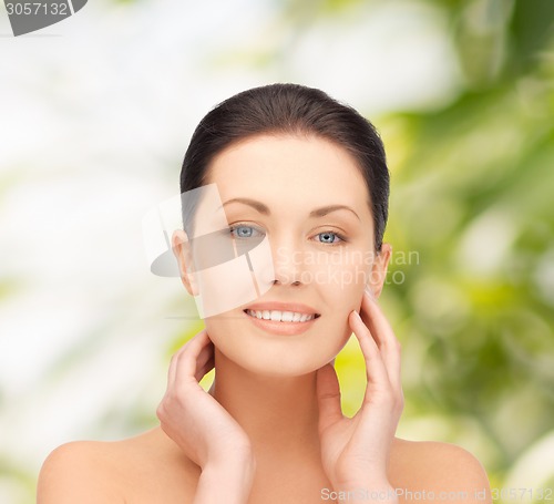Image of beautiful young woman face