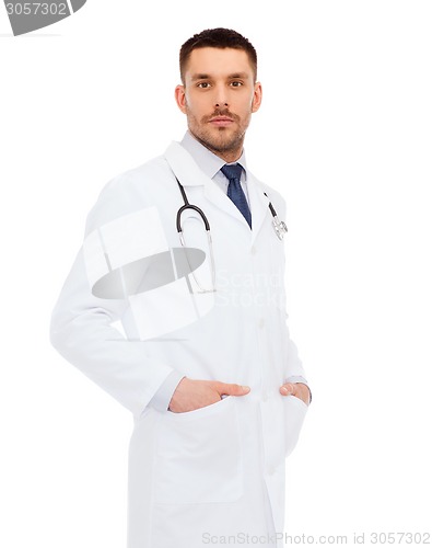 Image of male doctor with stethoscope