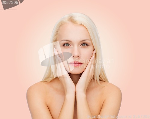 Image of beautiful young woman face