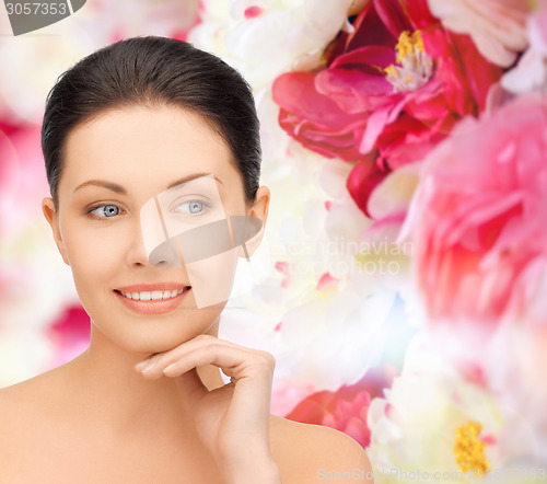 Image of beautiful young woman face