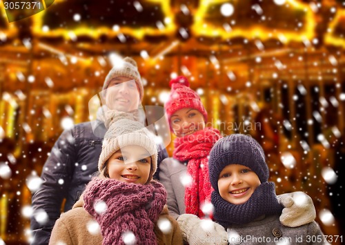 Image of happy family outdoors