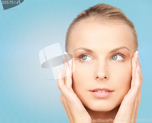 Image of beautiful young woman face